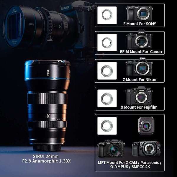 Sirui SIRUI 24mm Anamorphic Lens F2.8 1.33X for APS-C & MFT Cameras - Capture Stunning Blue Flare Effects - View 7 of 11