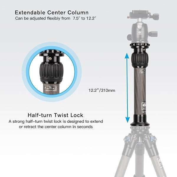 Sirui SIRUI SL-100 Two-Section Carbon Fiber Center Column-Tripod Extender-Tripod Extension Tube - View 7 of 8