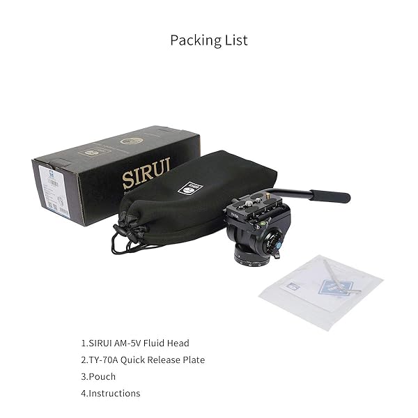 Sirui Buy SIRUI AM-5V Fluid Video Head: Lightweight Tripod with Quick Release for Smooth Video Shooting - View 9 of 10