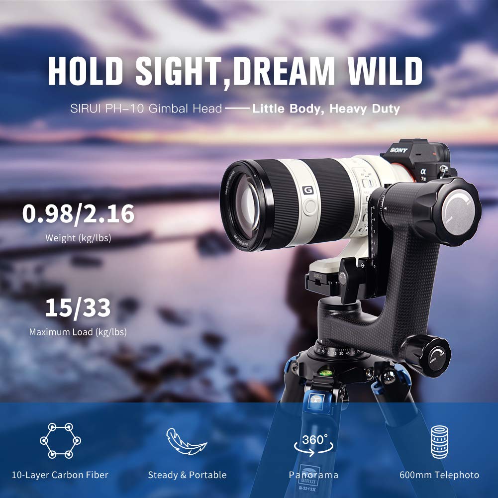Sirui Buy SIRUI PH-Series Carbon Fiber Gimbal Head PH-10 for Ultimate Stability & Precision - View 7 of 8