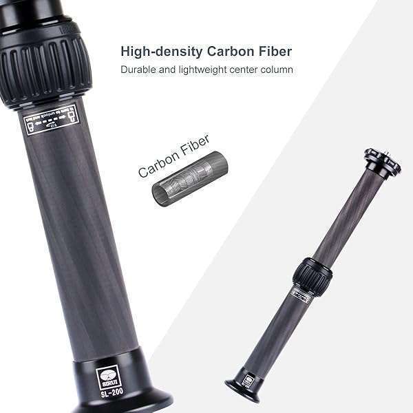Sirui SIRUI SL-200 Tripod Extension Pole, Two-Section Carbon Fiber Center Column-Tripod Extender-Tripod Extension Tube - View 5 of 10
