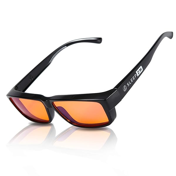 Sleep ZM Fit Over Anti Blue Light Blocking Glasses for Men and Women Reduce Eye Strain and Headaches Sleep Better with Prescription or Reading Glasses