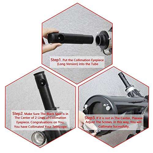 MEOPTEX MEOPTEX 1.25-Inch Metal Collimating Cheshire Eyepiece - Long Version for Precise Telescope Alignment - View 7 of 9