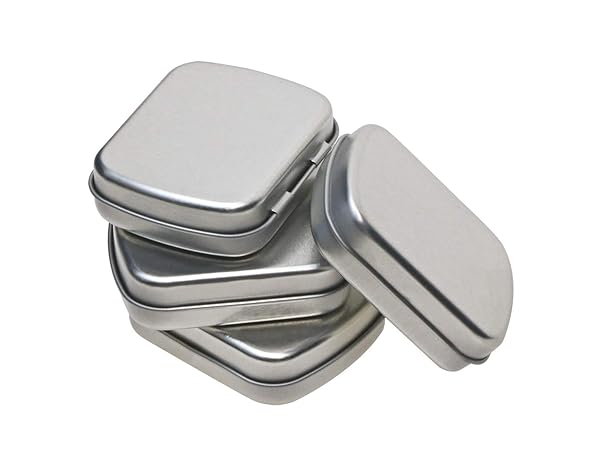 Mini Skater Mini Skater Metal Tin Box - Portable 4Pcs Storage Case for Jewelry, Beads & Nail Art - 2.23x1.76x0.55 Inch