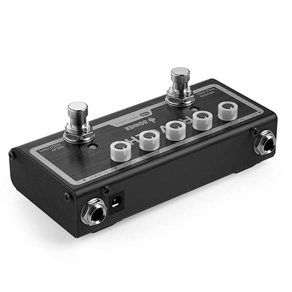 Donner Donner Reverb Delay Pedal: 2-in-1 Effects for Electric Guitar with Tap Tempo & Dual Modes - View 4 of 8