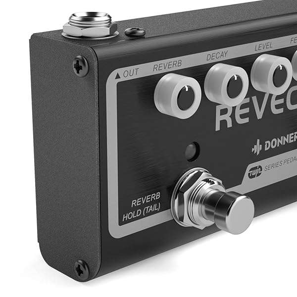 Donner Donner Reverb Delay Pedal: 2-in-1 Effects for Electric Guitar with Tap Tempo & Dual Modes - View 6 of 8