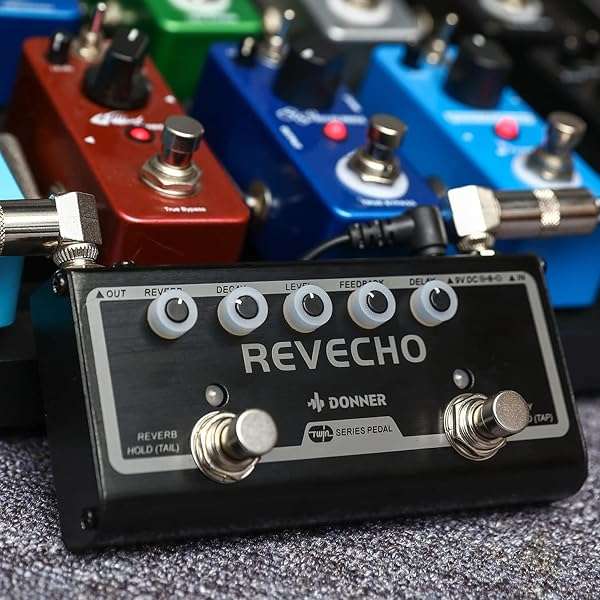 Donner Donner Reverb Delay Pedal: 2-in-1 Effects for Electric Guitar with Tap Tempo & Dual Modes - View 7 of 8