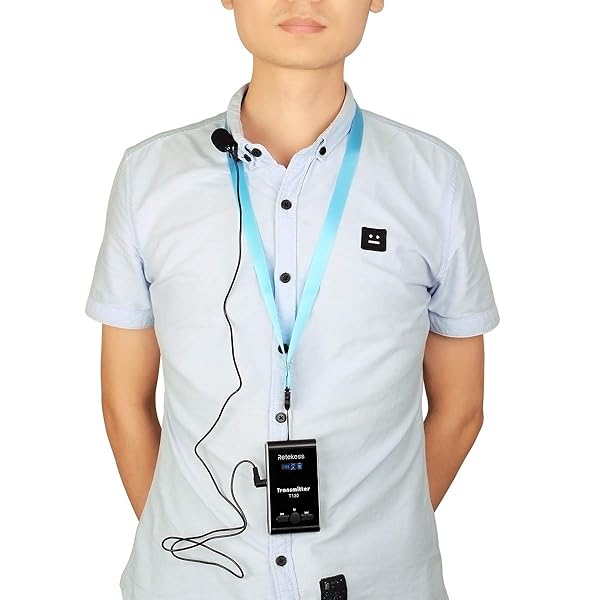 Retekess Retekess T130 Wireless Tour Guide Transmitter with Lavalier Microphone for Church Translation and Interpretation Training - View 5 of 11
