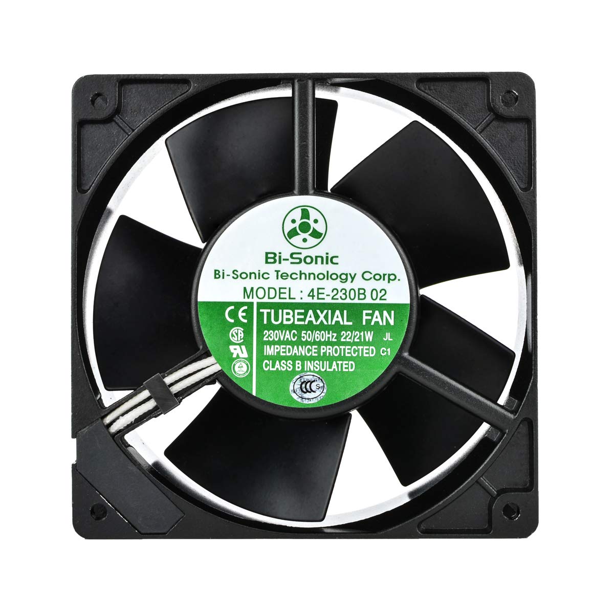 ueBEST AC Axial Fan 4E-230BW All Metal High Wind High Air Pressure Cooling Fan 220V 120mm x 120mm x 38mm High Speed