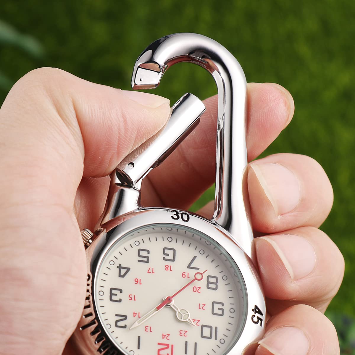 NICERIO NICERIO Clip-on Fob Watch with Night Light for Doctors Nurses Ideal for Rock Climbing and Mountaineering White - View 4 of 9