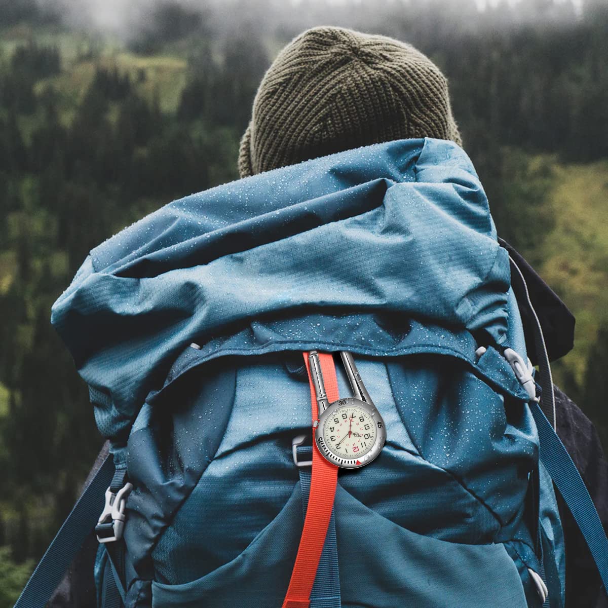 NICERIO NICERIO Clip-on Fob Watch with Night Light for Doctors Nurses Ideal for Rock Climbing and Mountaineering White - View 6 of 9