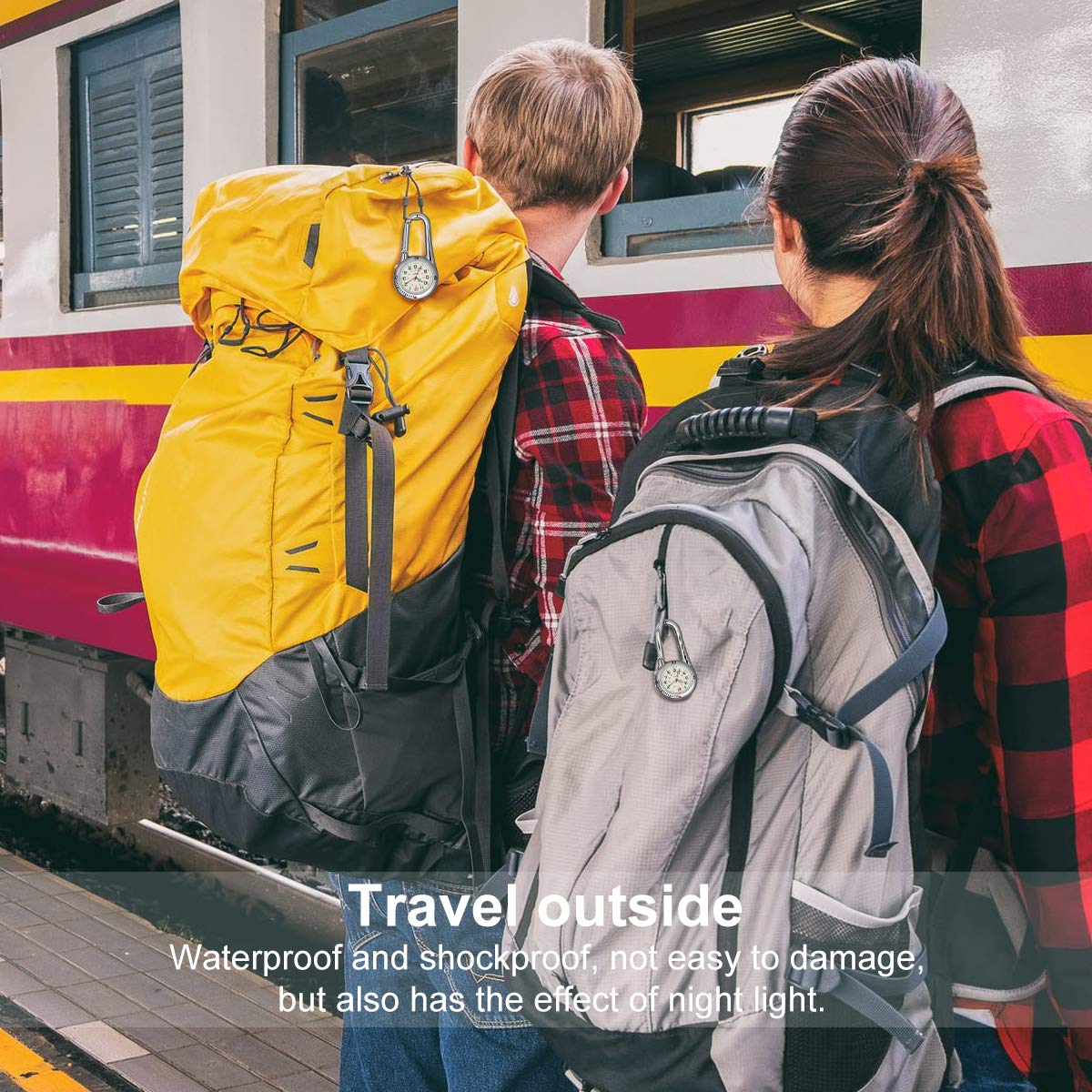 NICERIO NICERIO Clip-on Fob Watch with Night Light for Doctors Nurses Ideal for Rock Climbing and Mountaineering White - View 9 of 9