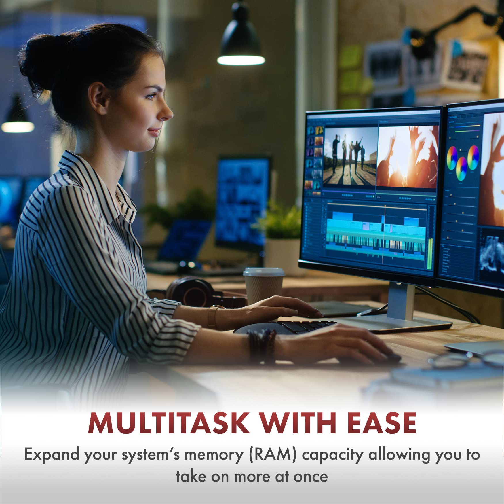 A-Tech 32GB DDR4 2133MHz Desktop RAM Memory Upgrade Kit 4x8GB Non-ECC 288-Pin PC4-17000 CL15 1.2V - View 5 of 7