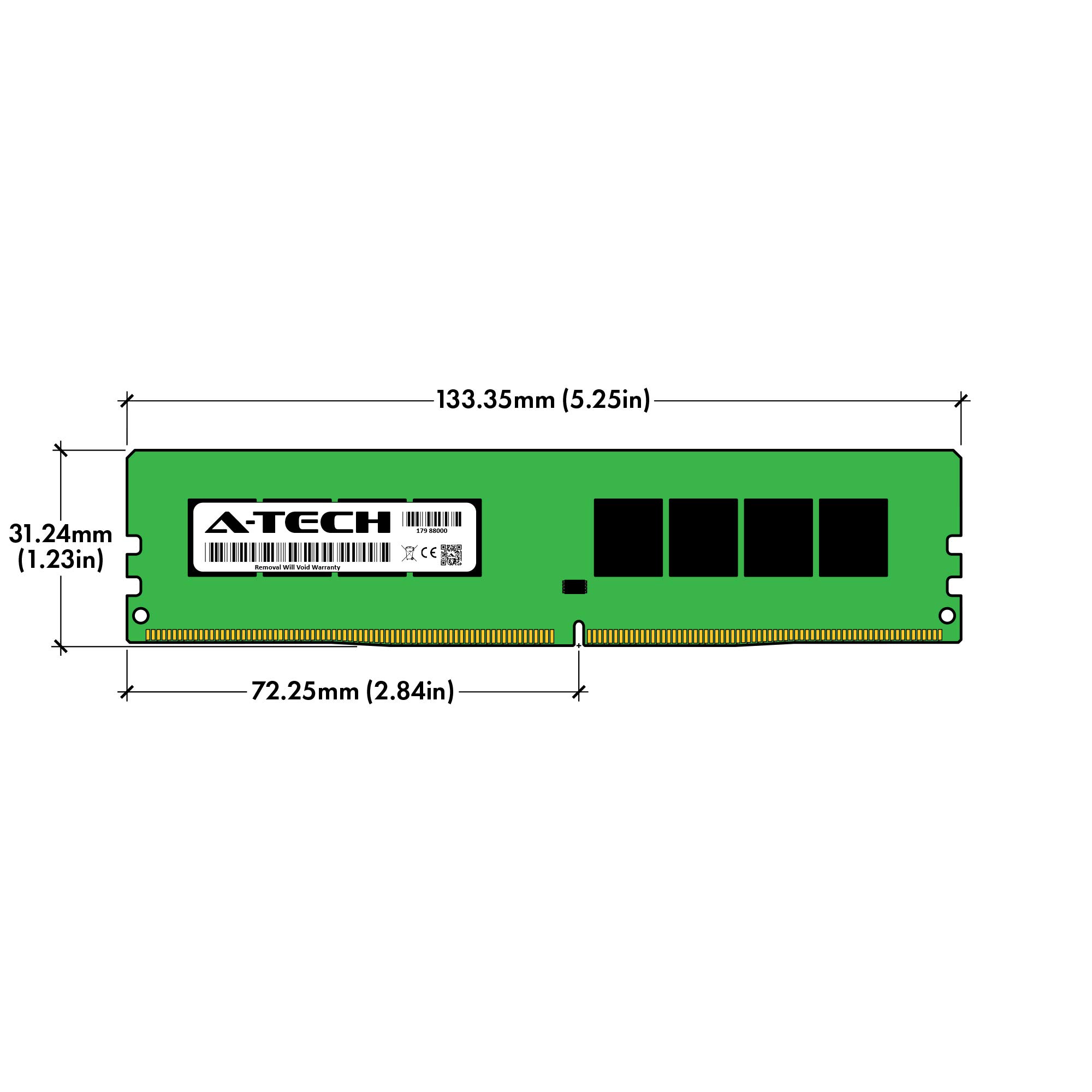 A-Tech 32GB DDR4 2133MHz Desktop RAM Memory Upgrade Kit 4x8GB Non-ECC 288-Pin PC4-17000 CL15 1.2V - View 7 of 7