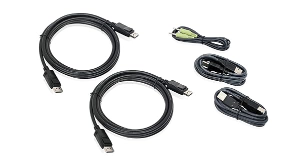 IOGEAR IOGEAR Dual View DisplayPort USB KVM Cable Kit with Audio TAA for Seamless Multi-Display Setup and Easy Switching - View 3 of 3