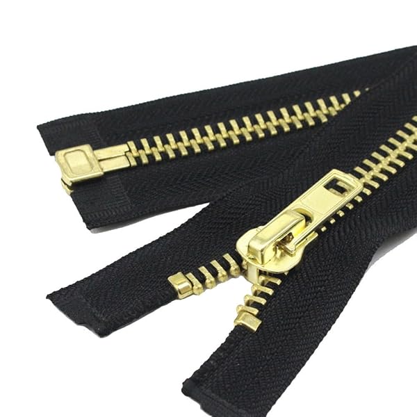 YaHoGa "YaHoGa #10 25" Brass Heavy Duty Zipper - Perfect for Jackets, Coats & Crafts"