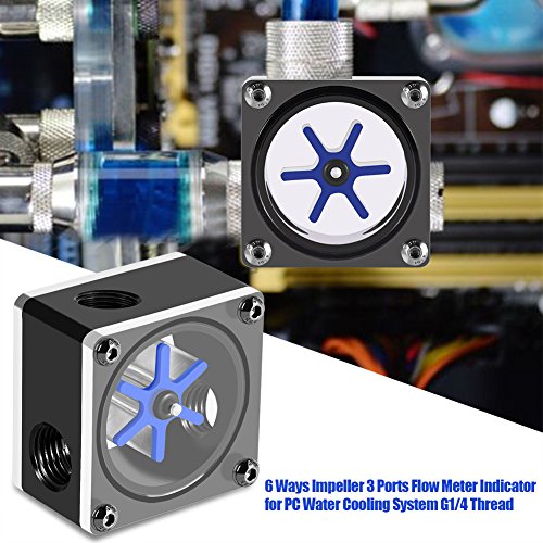 G14 Thread 6 Impeller Meter 3 Ways Indicator for PC Water Cooling System - View 3 of 8