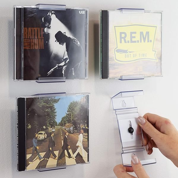 CollectorMount CollectorMount CD Mount 5 Pack: Invisible, Adjustable Shelf & Wall Display for Perfect Organization