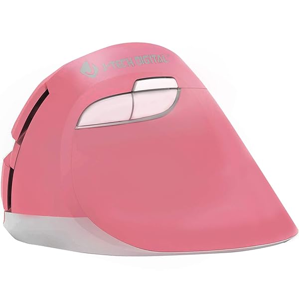 J-Tech Digital J-Tech Digital Wireless Ergonomic Vertical Mouse Rechargeable USB-C 4 DPI Settings for Windows and Mac Pink - View 2 of 8