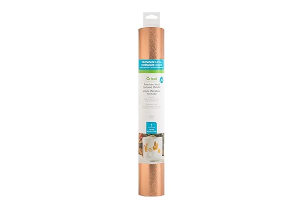 Cricut "Buy Cricut 2005231 Premium Metallic Copper Vinyl Roll 12"x48" - Textured & Durable for Crafting" - View 2 of 10