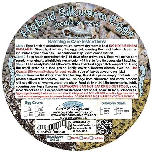 Coastal Silkworms Coastal Silkworms Educational Silkworm Bombyx Mori Live Egg Kit Version 2 for Science Learning - View 4 of 9