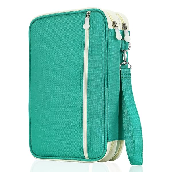 YOUSHARES YOUSHARES 192 Slots Colored Pencil Case - Large Capacity Organizer for Artists & Students (Green) - Perfect for Gel Pens & Markers