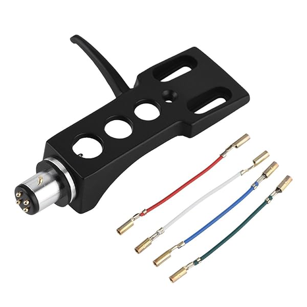 Universal LP Turntable Phono Headshell with Wires - Easy Replacement for Optimal Sound