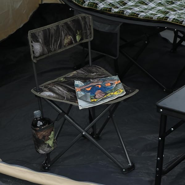 REDCAMP REDCAMP 2-Pack Portable Folding Tripod Hunting Chairs with Back Camo Fishing Stool for Camping and Hiking - View 9 of 9
