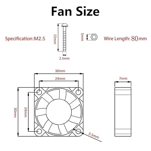 Aokin Aokin Raspberry Pi Cooling Fan 4 Pack Brushless DC 5V 3.3V CPU Fan for Raspberry Pi 4 B 3 B Plus 3 B 2 B 1 B Plus RetroFlag NESPI Case - View 3 of 8