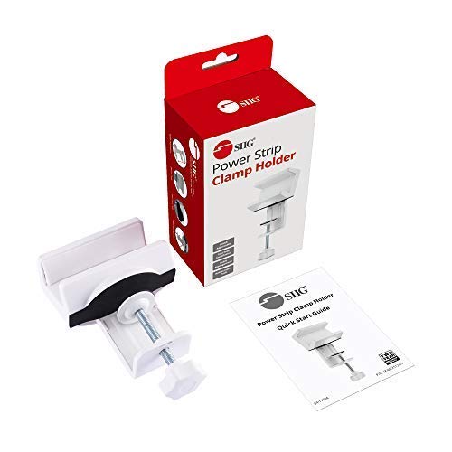 SIIG SIIG Power Strip Holder with Desk Clamp for Easy Cable Management and Mounting on Desktop Tables Fits 1.6 to 2.4 Inch Power Outlet Strips - View 8 of 8