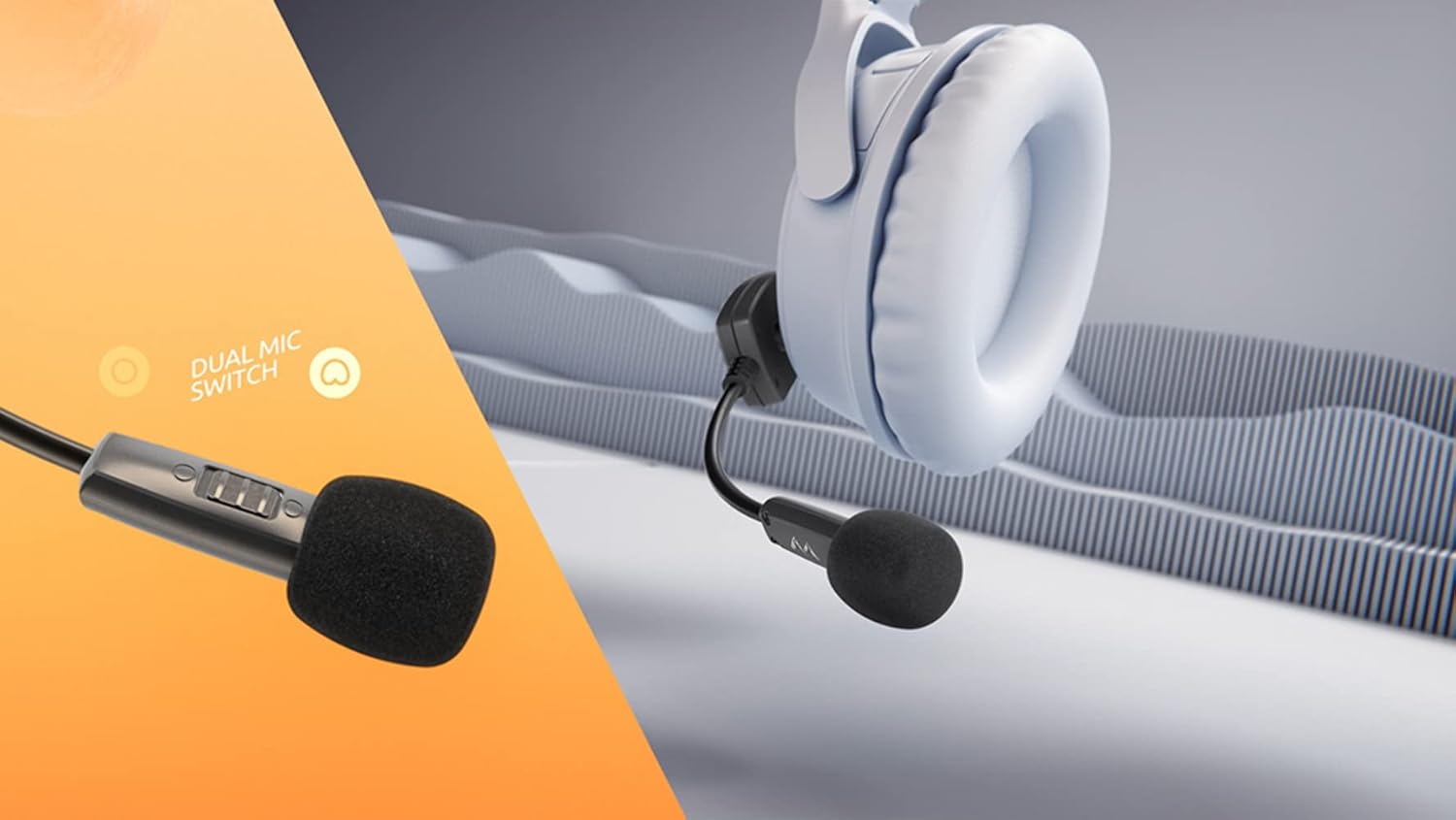 Antlion Audio Antlion Audio ModMic Wireless Boom Microphone for Headphones Compatible with PC Mac Linux PS4 Any USB A Type - View 2 of 9