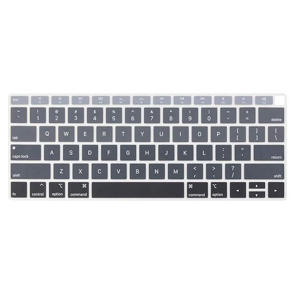 Batianda "Buy Batianda Ombre Keyboard Cover for MacBook Air 13" (2018/2019) - Silicone Skin, Touch ID, Gradient Grey" - View 4 of 7