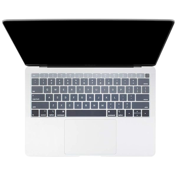 "Buy Batianda Ombre Keyboard Cover for MacBook Air 13" (2018/2019) - Silicone Skin, Touch ID, Gradient Grey"