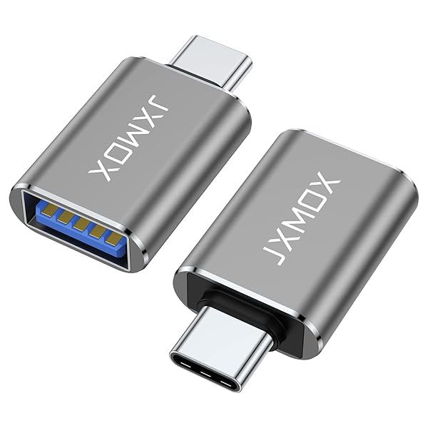 JXMOX USB C to USB Adapter 2-Pack: Thunderbolt 3 to USB 3.0 for MacBook, Chromebook, iPhone 15/16, Galaxy S9-S22 Ultra - View 2 of 8