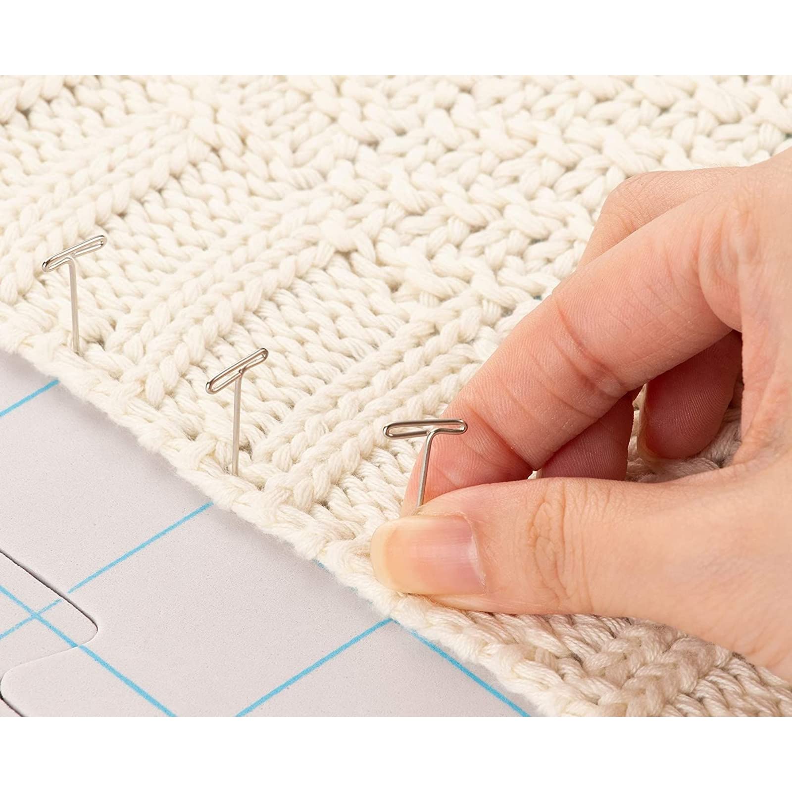 Juvale Juvale Extra Thick Blocking Mats for Knitting & Crochet - 9 Pack with 200 T Pins & Storage Bag (12.5 in) - View 2 of 6