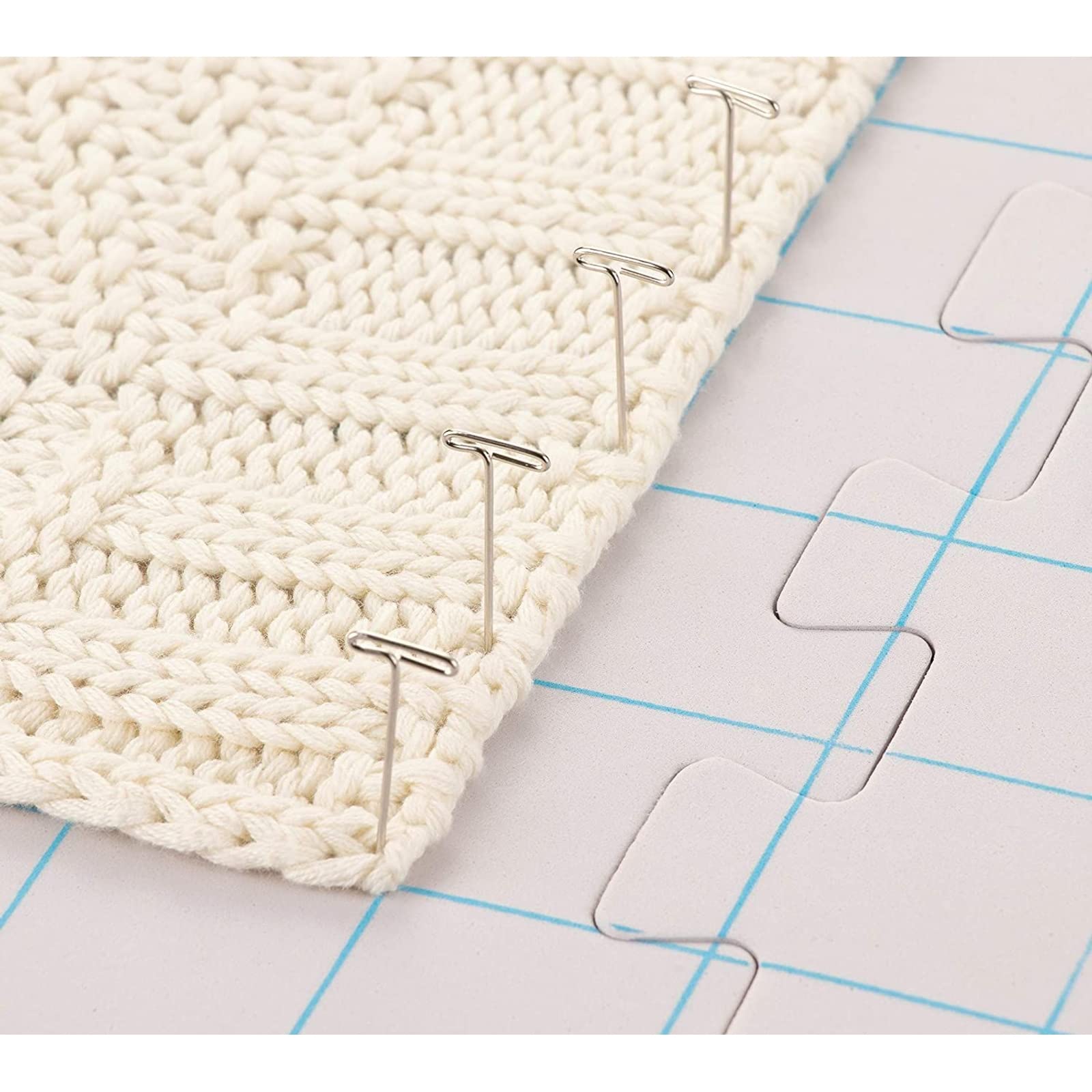 Juvale Juvale Extra Thick Blocking Mats for Knitting & Crochet - 9 Pack with 200 T Pins & Storage Bag (12.5 in) - View 3 of 6