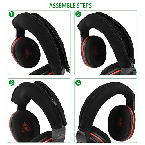 GEEKRIA Geekria Headband Cover for Turtle Beach Elite PRO Stealth 600 700 Gaming Headphones Easy DIY Replacement Repair Part - View 6 of 8