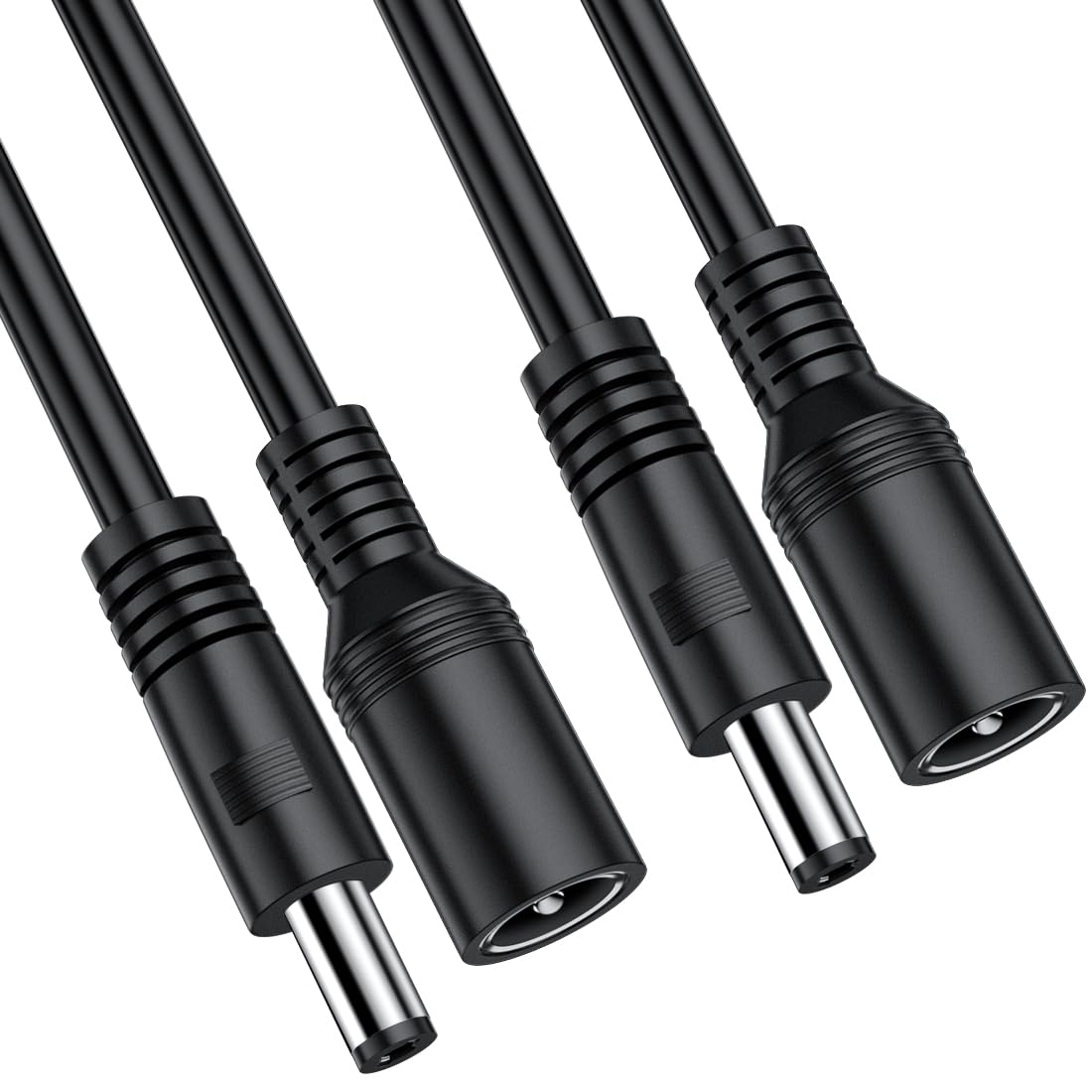 SCOVEE 2 Pack 13FT DC Power Extension Cable 5.5mm x 2.1mm for CCTV Indoor Camera and LED Strip Adapter Extender Cord