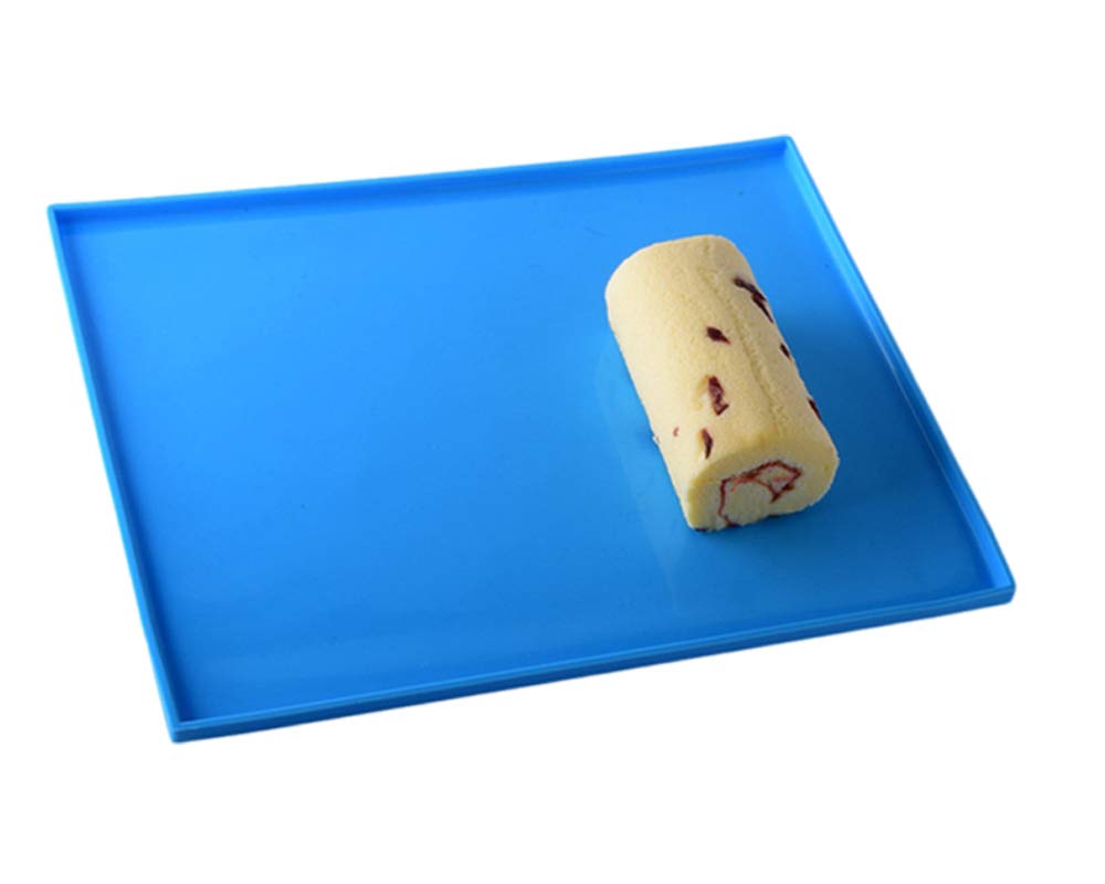 MURLNIY MURLNIY Silicone Cake Roll Maker and Baking Mat Set Nonstick Pastry Mat Flexible Baking Tray Mold 2pack 10inch 12inch Blue - View 3 of 8