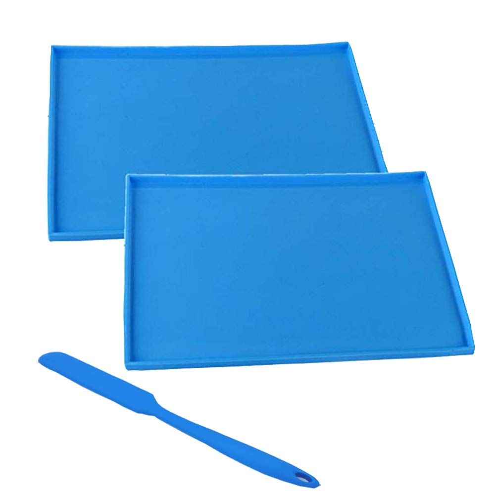 MURLNIY MURLNIY Silicone Cake Roll Maker and Baking Mat Set Nonstick Pastry Mat Flexible Baking Tray Mold 2pack 10inch 12inch Blue