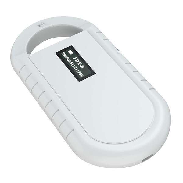 Zerone Portable Pet Microchip Scanner - Handheld RFID Reader for ISO 11784/11785, FDX-B & ID64