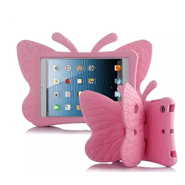 Simicoo Simicoo 3D Cute Butterfly iPad Pro 9.7 Case - Lightweight, Shockproof & Kid-Friendly (Pink) for 2017/2018 Models