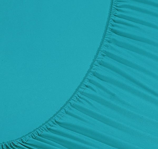 Elegant Comfort Elegant Comfort Luxury 4-Piece Bed Sheet Set Premium Microfiber Wrinkle Resistant Cool Breathable Twin Twin XL Teal Bedding - View 5 of 8