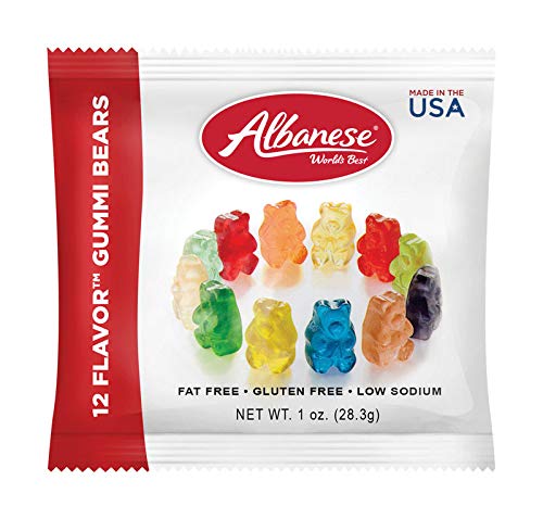 BANRIN Buy Blue Hippo Albanese 12 Flavor Gummi Bears - 30 Pack (1 oz Each) | Delicious Assorted Treats!