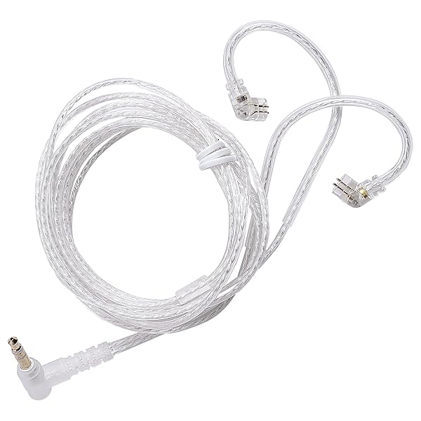 Erjigo KZ ZSN Detachable Silver Plated In-Ear Headphones Cable - 0.75mm Pins Replacement Cord (No Microphone)