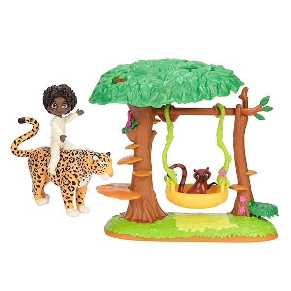 Disney Encanto Disney Encanto Antonios Animal Swing Playset with Jaguar Figure for Fun Outdoor Play