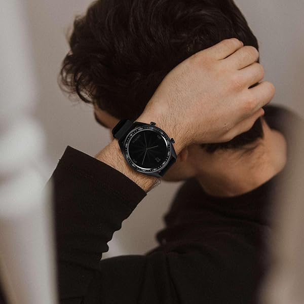 WOCCI WOCCI 20mm Silicone Watch Band Quick Release Rubber Replacement Strap with Silver Buckle Black - View 2 of 9