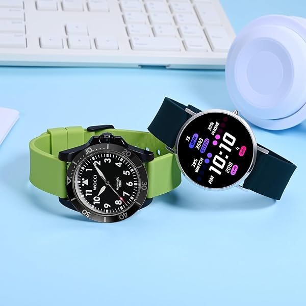 WOCCI WOCCI 20mm Silicone Watch Band Quick Release Rubber Strap with Silver Buckle Navy Blue - View 7 of 9