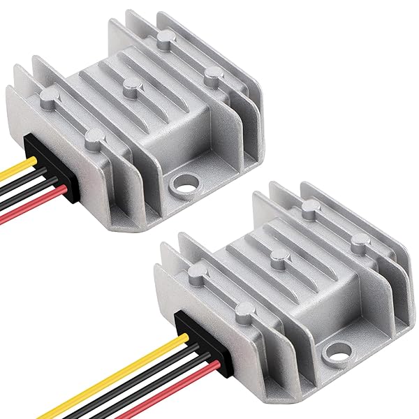 DROK Adjustable Voltage Regulator Waterproof DC to DC Buck Converter 8-35V to 3-24V 5A Aluminum Case Step Down Power Supply