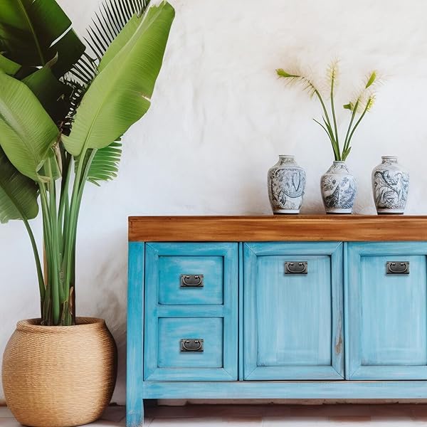 Antrader Antrader Zinc Alloy Rectangular Pull Handle 4-Pack for Lockers Cabinets and Drawers 3.74 x 2.04 Inch Elliptical Grip - View 4 of 6